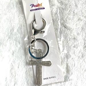 Silver Cross Keychain/Bag Charm